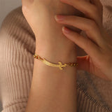 EUEAVAN Imam Ali Zulfiqar Sword Bracelet Stainless Steel Islamic Arabic Calligraphy Bracelets Women Men Religious Amulet Jewelry