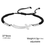 EUEAVAN Imam Ali Zulfiqar Sword Bracelet Stainless Steel Islamic Arabic Calligraphy Bracelets Women Men Religious Amulet Jewelry