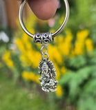 Hindu Lord Ganesh Key Ring Evil Eye Nazar Shield Punjabi Key Chain Hinduism PP63