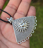 Ganesh Pendant Talisman Protection Punjabi Lucky Taweet Locket in Black Dori PP