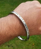 Mool Mantar Kara Singh Kaur Khalsa Smooth Flat Stainless Steel Sikh Kada Kura L1G Karra Karha Bangle Sikhi Sikhism