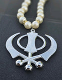 Sikh Gold or Silver plated KHANDA car hanger Khalsa Singh Kaur Punjabi Mala SS52