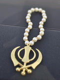 Sikh Gold or Silver plated KHANDA car hanger Khalsa Singh Kaur Punjabi Mala SS52