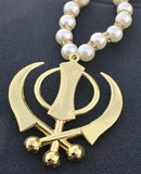 Sikh Gold or Silver plated KHANDA car hanger Khalsa Singh Kaur Punjabi Mala SS52