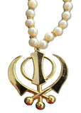 Sikh Gold or Silver plated KHANDA car hanger Khalsa Singh Kaur Punjabi Mala SS52