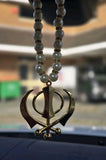 Sikh Gold or Silver plated KHANDA car hanger Khalsa Singh Kaur Punjabi Mala SS52