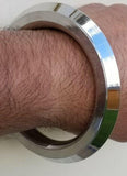 Sikh kara stainless steel chunky collar edge kada singh kaur karra bangle F10G