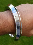 Sikh kara stainless steel chunky collar edge kada singh kaur karra bangle F10G