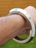 Sikh kara stainless steel chunky collar edge kada singh kaur karra bangle F10G