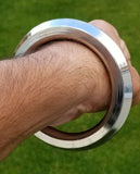Sikh kara stainless steel chunky collar edge kada singh kaur karra bangle F10G