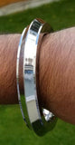 Sikh kara stainless steel chunky collar edge kada singh kaur karra bangle F10G