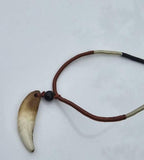 Authentic wolf tooth pendant tribal evil eye nazar protection witcher necklace P
