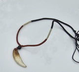 Authentic wolf tooth pendant tribal evil eye nazar protection witcher necklace P