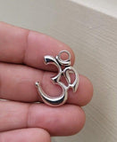 Om pendant hindu ohm power necklace silver plated evil eye protection shield k49G