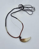 Authentic wolf tooth pendant tribal evil eye nazar protection witcher necklace P