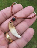 Authentic wolf tooth pendant tribal evil eye nazar protection witcher necklace P