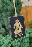Baba Deep Singh ji Sant Bhindranwale Car Mirror HANGER Punjabi Wood Pendant GG8G