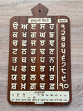 Punjabi Alphabet Board Sikh Gurmukhi Penti Ginti Kids Learning Wall Fatti ZZ33