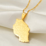 Anniyo TANZANIA Map City Pendant Necklace Jewelry African Tanzanians Jewellery #174921