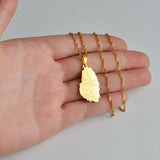 Anniyo ST. Vincent Map and City Name Pendant Necklaces Saint Vincent Maps Jewelry #248621