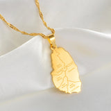 Anniyo ST. Vincent Map and City Name Pendant Necklaces Saint Vincent Maps Jewelry #248621