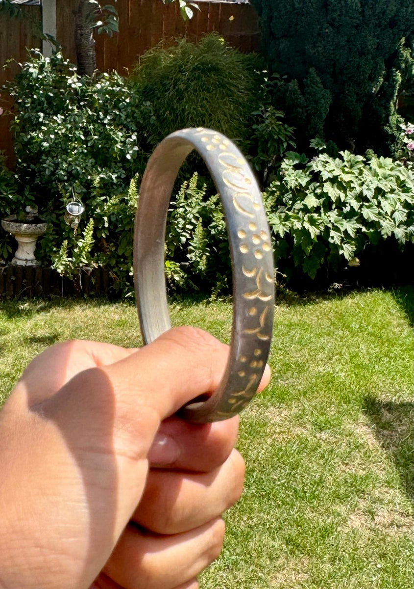 Kara Nero Sikh In Ferro Sarbloh &ndash; Bracciale Rotondo Liscio OnlineSikhStore, Unisex, Made In India