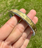 Hindu Steel Brass Kara Om Namah Shivay Mantra Engraved Smooth Flat Kada Bangle B