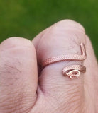 Sadhguru Copper Snake Ring Handmade Cobra Fashion Adjustable Boho Hindu Ring i51