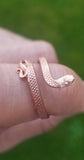 Sadhguru Copper Snake Ring Handmade Cobra Fashion Adjustable Boho Hindu Ring i51
