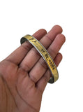 Hindu Steel Brass Kara Har Har Mahadev Mantra Engraved Religious Kada Bangle B35