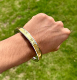 Hindu Steel Brass Kara Har Har Mahadev Mantra Engraved Religious Kada Bangle B35