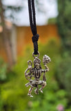 Hanuman Ji Pendant Stainless Steel Hindu Evil Eye Protection Bajrang Bali Dori Q