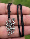 Hanuman Ji Pendant Stainless Steel Hindu Evil Eye Protection Bajrang Bali Dori Q