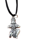Gold or Silver colour Hanuman Ji Ram Pendant Stainless Steel Hindu black dori Q3