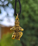 Gold or Silver colour Hanuman Ji Ram Pendant Stainless Steel Hindu black dori Q3