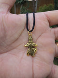 Gold or Silver colour Hanuman Ji Ram Pendant Stainless Steel Hindu black dori Q3