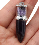 Reiki natural stone pendulum chakra healing meditation pendant necklace ggg77