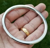 Sikh Kara Stainless Steel Smooth Punjabi Singh Kaur Khalsa Kada Bangle Karha G8K