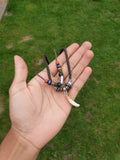 Authentic Wolf Tooth pendant Tribal Beads Evil Eye Nazar Protection Lucky TTT17
