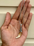 Authentic Wolf Tooth Pendant Tribal Chain Evil Eye Nazar Protection Lucky TTT18