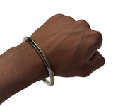 Stainless Steel Gold Edge Kara Stunning Singh Kaur Bangle Sikh Kada BRAND NEW A2