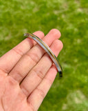 Stainless Steel Gold Edge Kara Stunning Singh Kaur Bangle Sikh Kada BRAND NEW A2