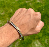 Stainless Steel Gold Edge Kara Stunning Singh Kaur Bangle Sikh Kada BRAND NEW A2
