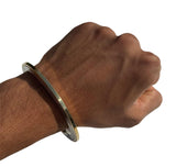 Sikh Kara Stainless Steel Brass Edge Gold affect Bangle Singh Khalsa Chakri A6R
