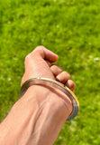 Sikh Kara Stainless Steel Brass Edge Gold affect Bangle Singh Khalsa Chakri A6R
