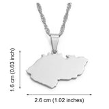 Anniyo The Czech Republic Map Pendant & Necklaces for Women Ceska Country Maps Jewelry @021921