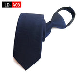 Ties For Men Black Tie Zipper Pre-tied Bow Tie Women's Green Navy Blue Red Neckties Classic 8cm Neck For Men Shirt Cravat Zipper