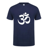 OM AUM SYMBOL  Relaxation T-Shirt For Male Men Funny Cotton Short Sleeve Streetwear JN BUDDHISM OM MANI PADME HUM T Shirt