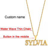 Anniyo Personalized Letters Necklaces Women Men Girls Customize Name Jewelry Birthday Items (Production time 7-15 days) #100521