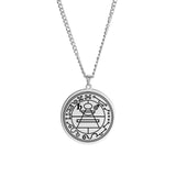 Dawapara Protection Secret Seal of Solomon Jewelry Wealth Fortune Amulet Pendant Necklace Talisman Stainless Steel Necklace